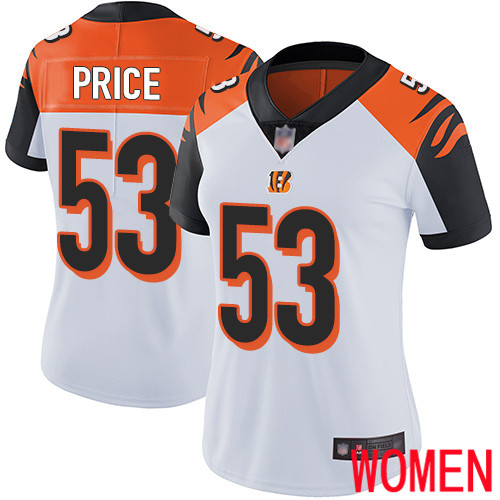 Cincinnati Bengals Limited White Women Billy Price Road Jersey NFL Footballl 53 Vapor Untouchable